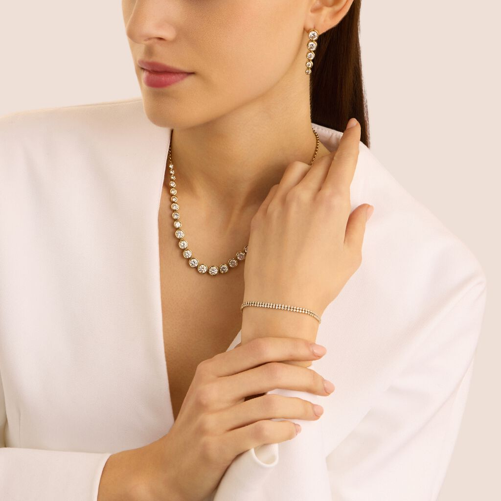 Bracciale Tennis Aura Acciaio Cubic Zirconia