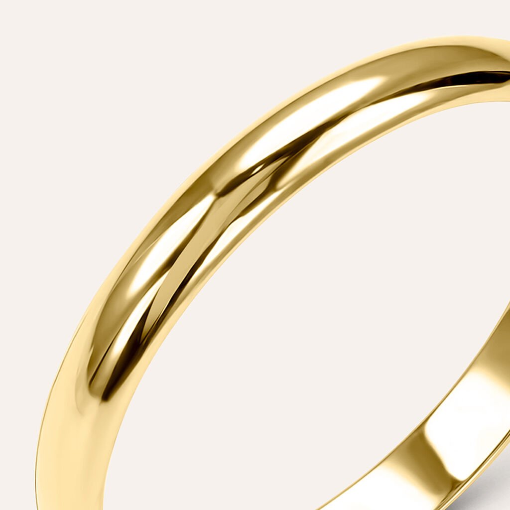 Fede Classica Leggera 2.5 mm Oro Giallo - Anelli con Incisione Unisex | Stroili