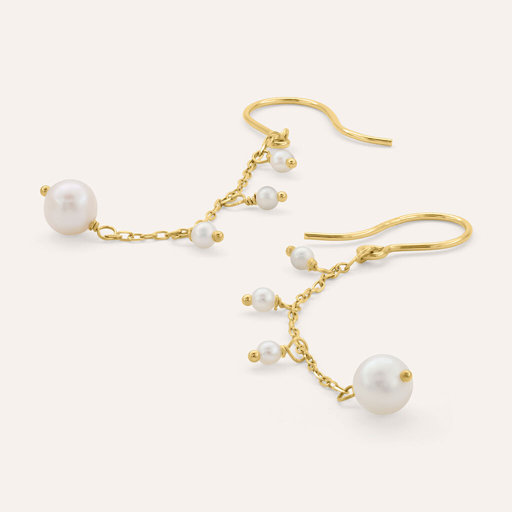 Orecchini Pendenti Gabrielle Oro Giallo Perla D'Acqua Dolce - Orecchini Pendenti Donna | Stroili