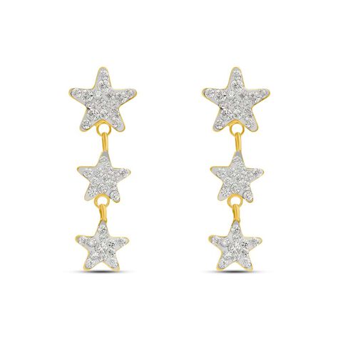 Orecchini Pendenti Christelle Oro Giallo Cristallo - Orecchini Pendenti Donna | Stroili