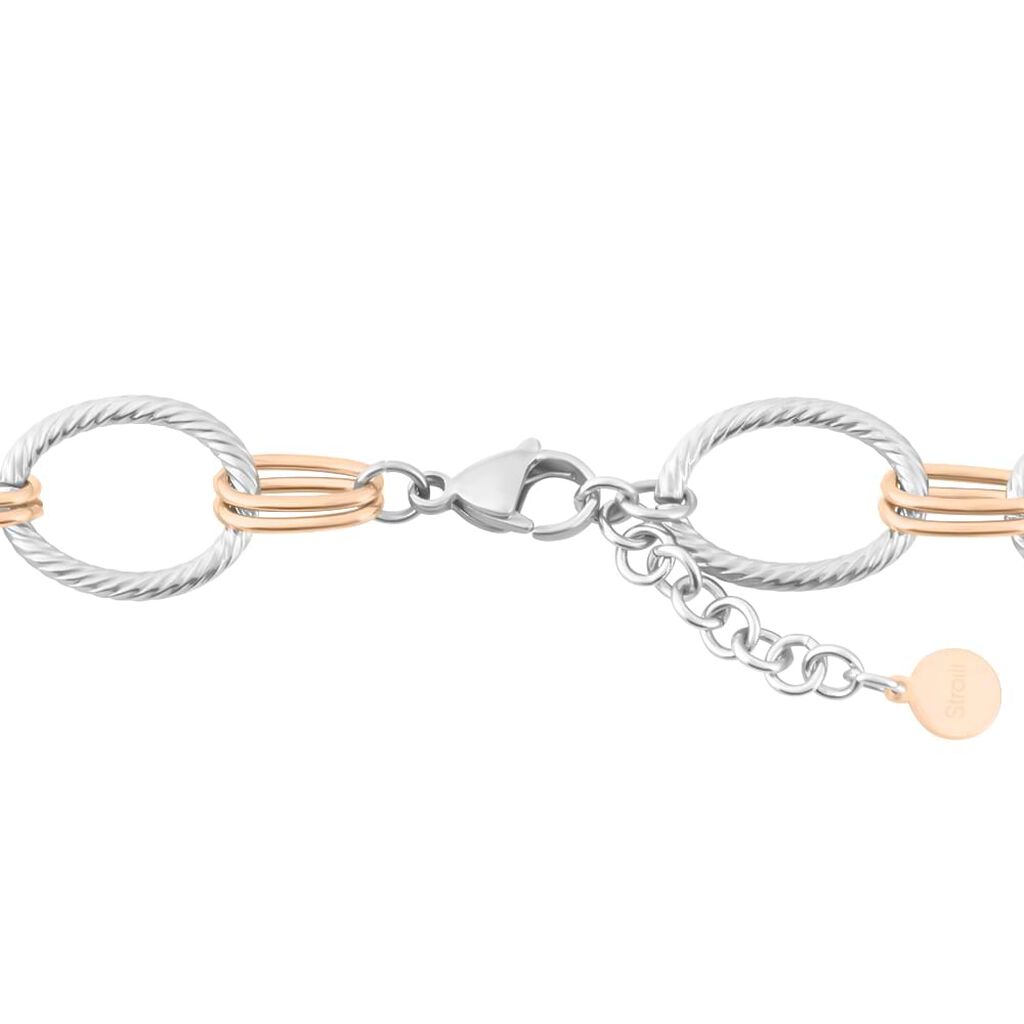 Catena Lady Code Acciaio Bicolore Bianco / Rosa - Collane Catena Donna | Stroili