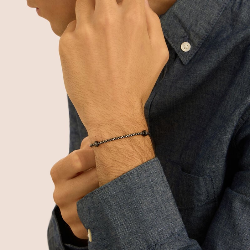 Bracciale Essential Code Acciaio Nero - Bracciali Uomo | Stroili