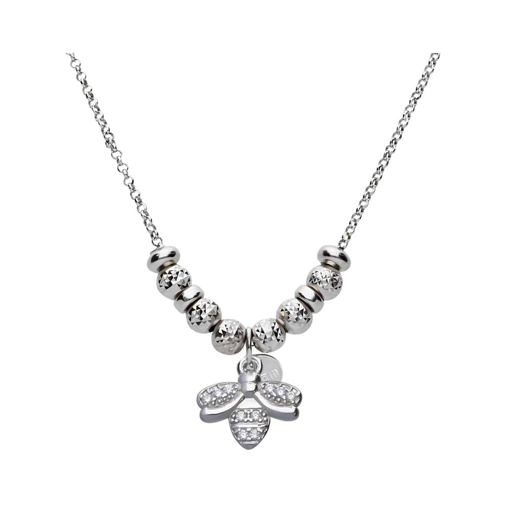 Charm ape in argento rodiato e zirconi