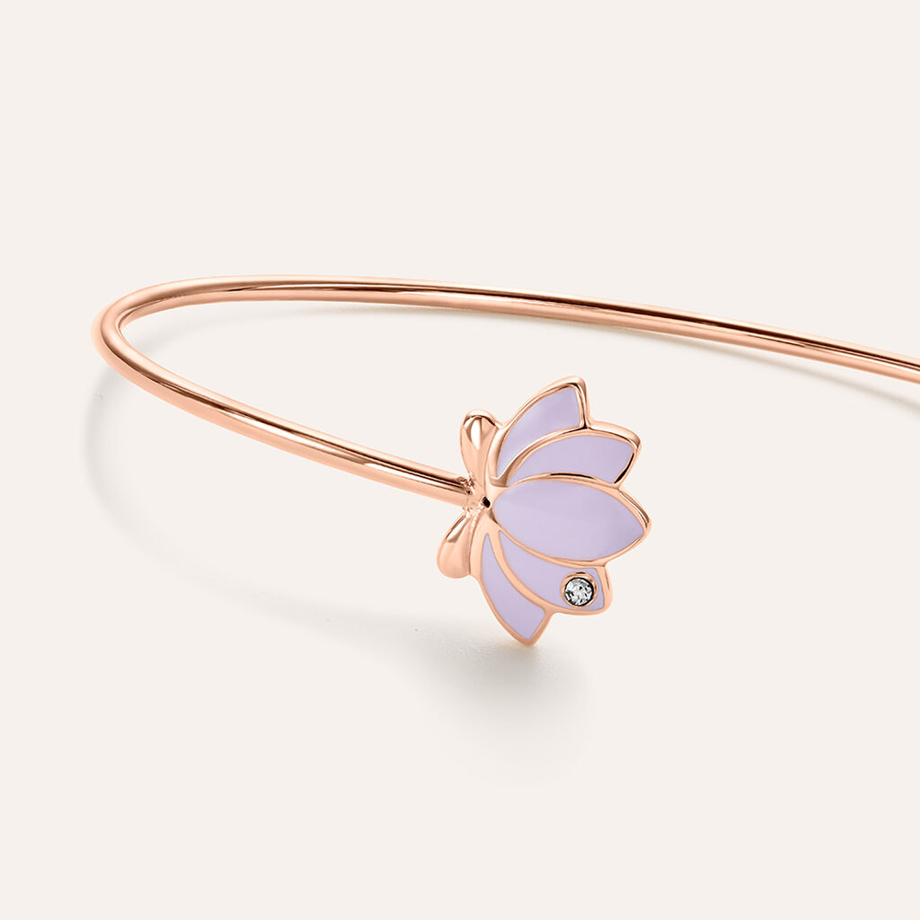 Bangle Lady Sweet Acciaio Rosa Cristallo - Bracciali Rigidi Donna | Stroili