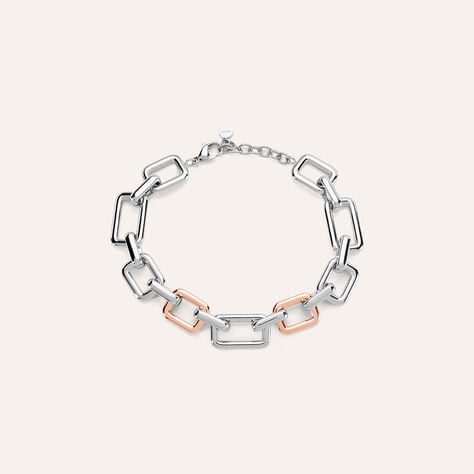 Bracciale Catena Lady Code Acciaio Bicolore Bianco / Rosa - Bracciali Donna | Stroili