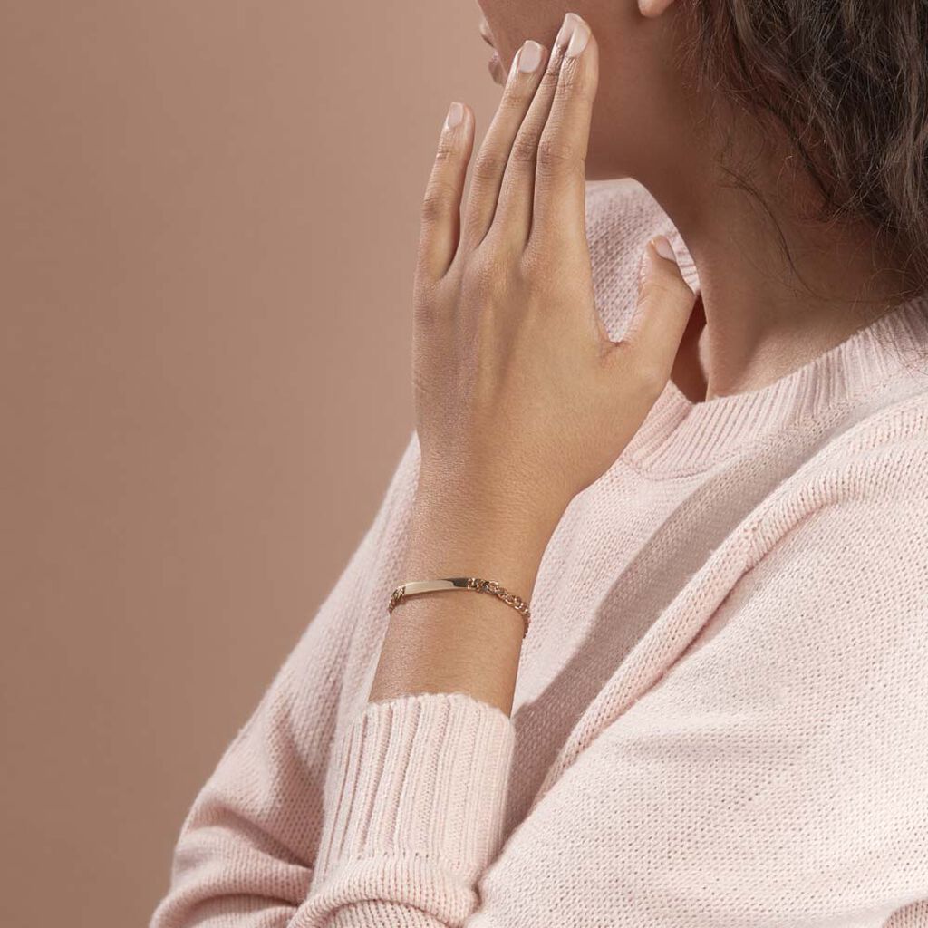 Bracciale Con Targhetta Golden Dream Placcato Oro Giallo