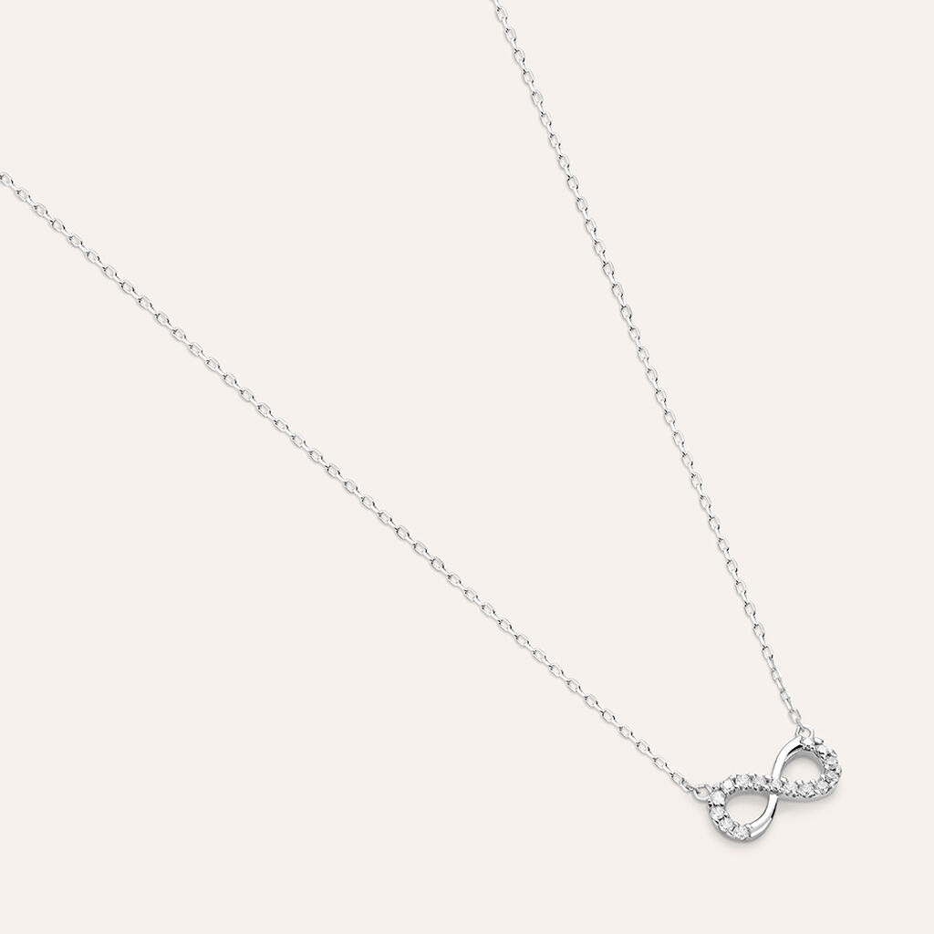 Collana Claire Oro Bianco Cubic Zirconia - Collane Donna | Stroili