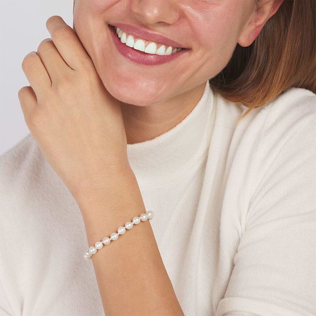Bracciale Silver Pearls Argento Rodiato Perla sintentica - Bracciali Donna | Stroili