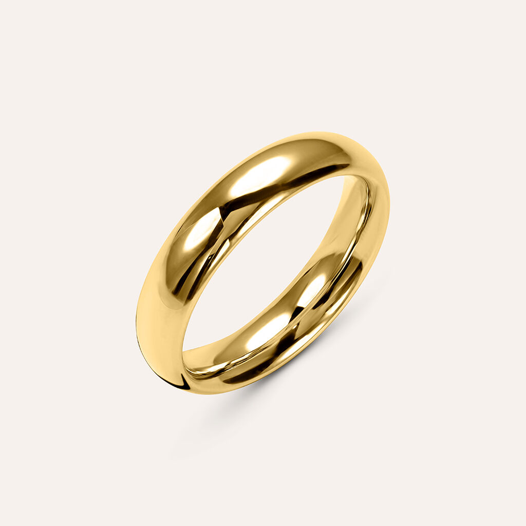 Fede Comoda Leggera 4.5 mm Oro Giallo - Anelli con Incisione Unisex | Stroili