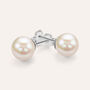 Orecchini Lobo Silver Pearls Argento Rodiato Perla sintentica