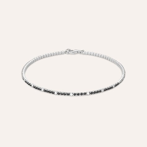 Bracciale Tennis Gentleman Argento Rodiato Cubic Zirconia - Bracciali Tennis Uomo | Stroili