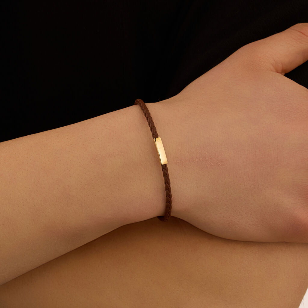 Bracciale Con Targhetta L'homme Or Oro Giallo