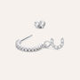 Mono Orecchino A Cerchio Silver Moments Argento Rodiato Cubic Zirconia