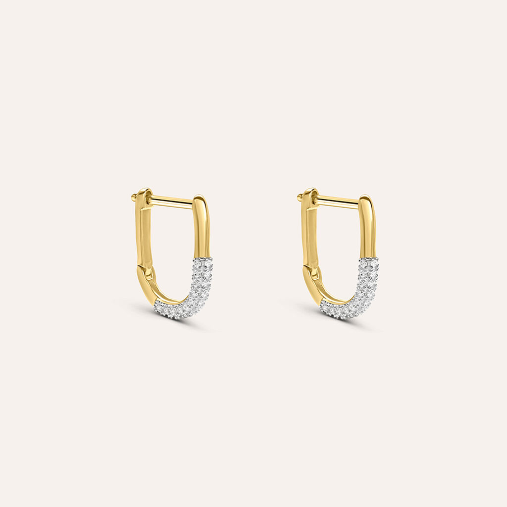 Orecchini A Cerchio Toujours Oro Giallo Cubic Zirconia - Orecchini a Cerchio Donna | Stroili