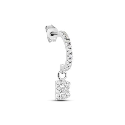 Mono Orecchino A Cerchio Silver Moments Argento Rodiato Cubic Zirconia - Mono Orecchino Donna | Stroili