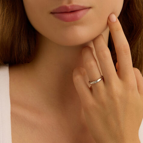 Anello Fascia Claire Oro Bianco Cubic Zirconia - Anelli con Pietre Donna | Stroili