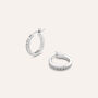 Orecchini A Cerchio Silver Elegance Argento Rodiato Cubic Zirconia