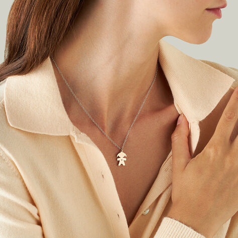 Collana Lady Chic Acciaio Bicolore Bianco / Rosa Cristallo - Collane Donna | Stroili