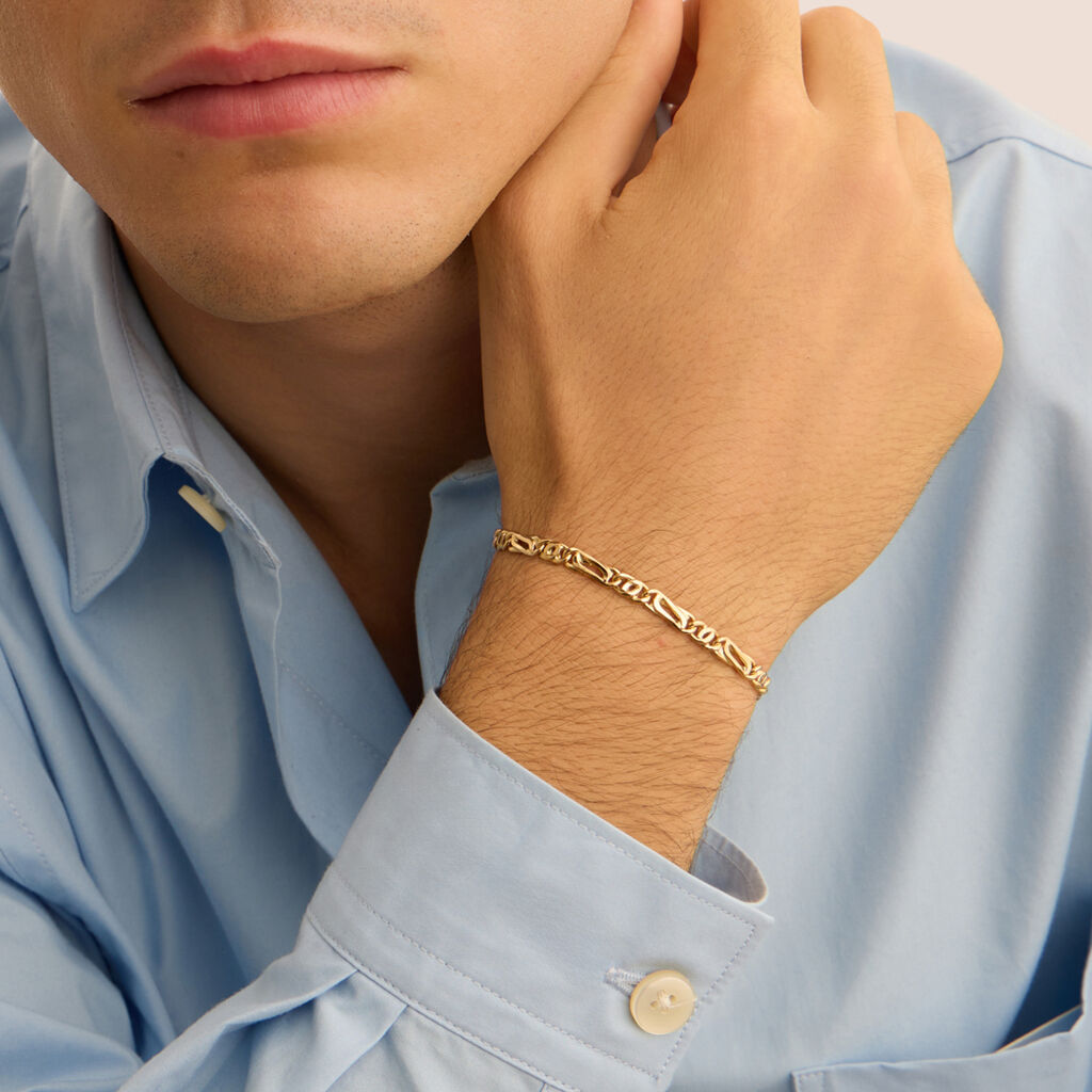 Bracciale Catena Oro Uomo Oro Giallo