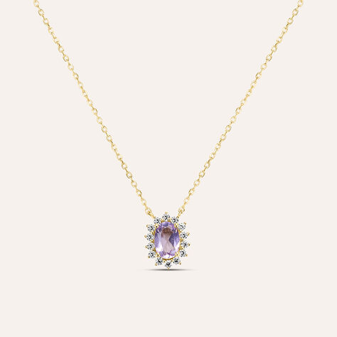 Collana Amélie Oro Giallo Ametista Cubic Zirconia - Collane Donna | Stroili