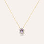 Collana Amélie Oro Giallo Ametista Cubic Zirconia