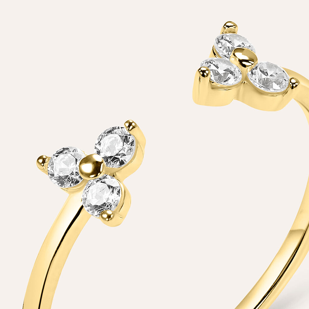 Anello Fantasia Claire Oro Giallo Cubic Zirconia