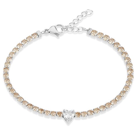 Bracciale Tennis Aura Acciaio Cristallo - Bracciali Tennis Donna | Stroili