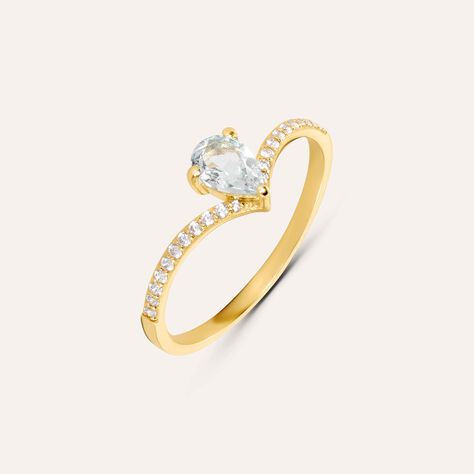 Anello Solitario Am&eacute;lie Oro Giallo Topazio Cubic Zirconia - Anelli con Pietre Donna | Stroili
