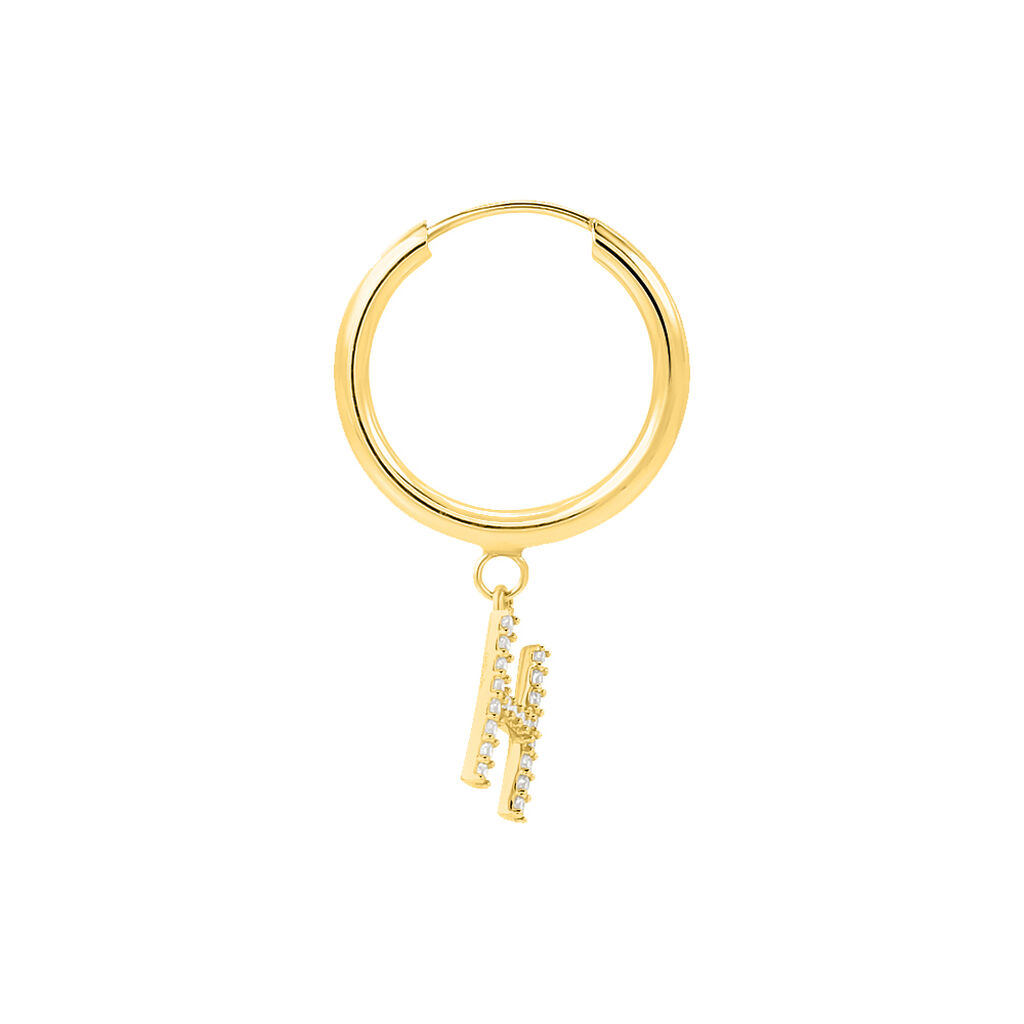 Mono Orecchino A Cerchio Toujours Oro Giallo Cubic Zirconia - Mono Orecchino Donna | Stroili