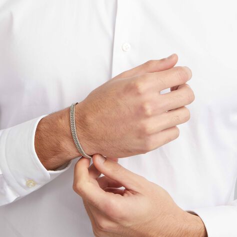 Bracciale Catena Gentleman Argento Rodiato - Bracciali Uomo | Stroili