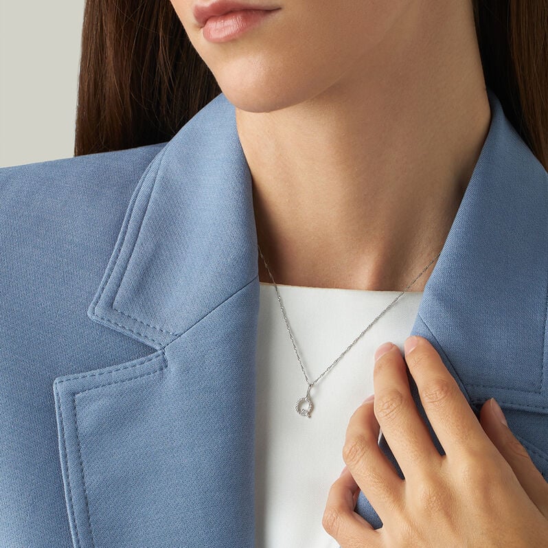 Pendente Sophia Oro Bianco Diamante - Ciondoli Donna | Stroili
