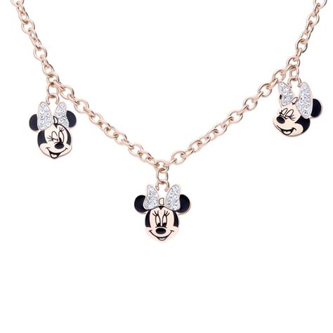 Collana Mickey Mouse & Friends Acciaio Rosa Cristallo - Collane Choker Donna | Stroili