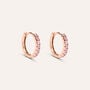 Orecchini A Cerchio Silver Rainbow Argento Rosa Cubic Zirconia