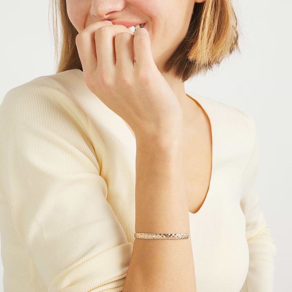 Bangle Lady Code Acciaio Bicolore Diamantato - Bracciali Donna | Stroili