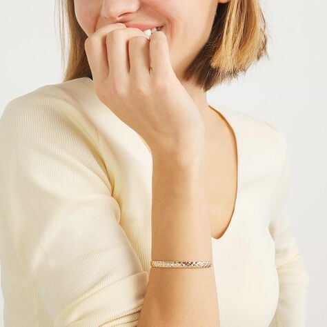 Bangle Lady Code Acciaio Bicolore Diamantato - Bracciali Donna | Stroili