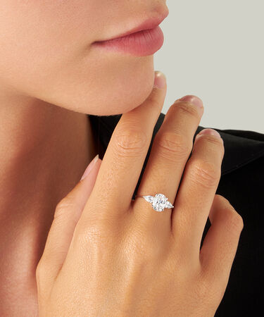 Anello Trilogy Claire Oro Bianco Cubic Zirconia