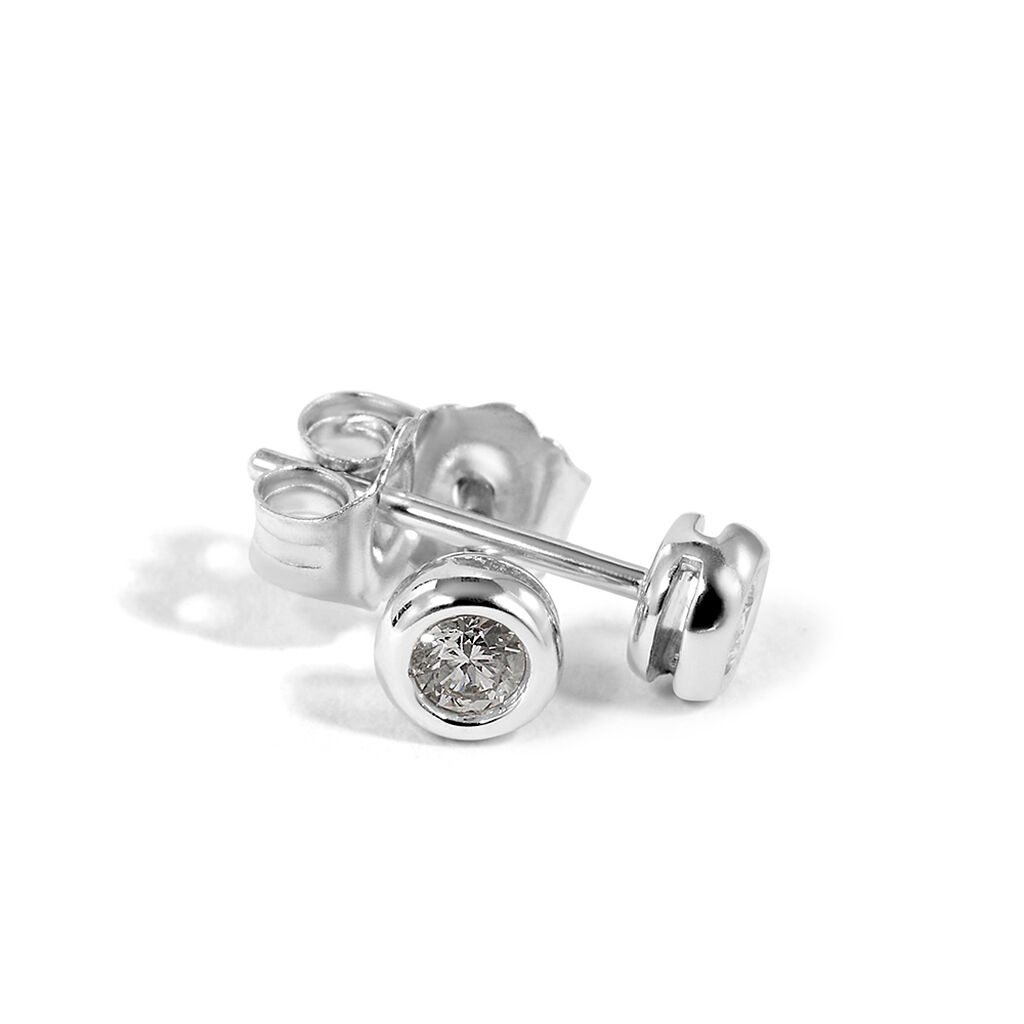 Orecchini Lobo Punto Luce Firmamenti Oro Bianco Diamante - Orecchini a Lobo Donna | Stroili