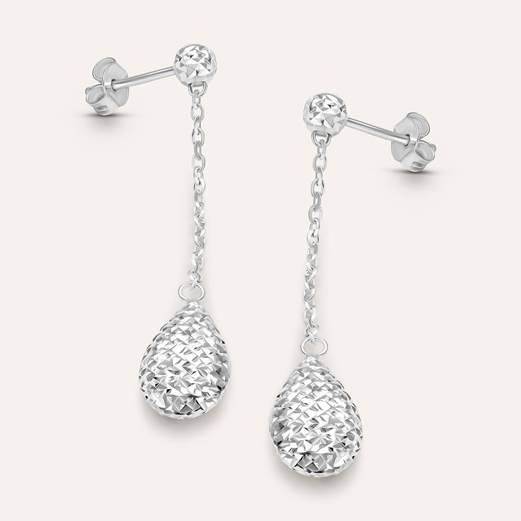 Orecchini Pendenti Isabelle Oro Bianco