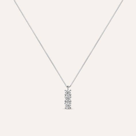 Collana Trilogy Claire Oro Bianco Cubic Zirconia - Collane Donna | Stroili