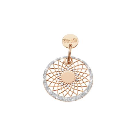 Charm in argento rosato e glitter - Charms Donna | Stroili