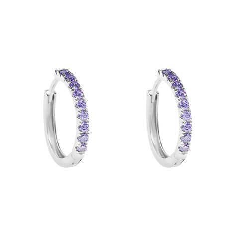 Orecchini A Cerchio Silver Rainbow Argento Rodiato Cubic Zirconia - Orecchini a Cerchio Donna | Stroili