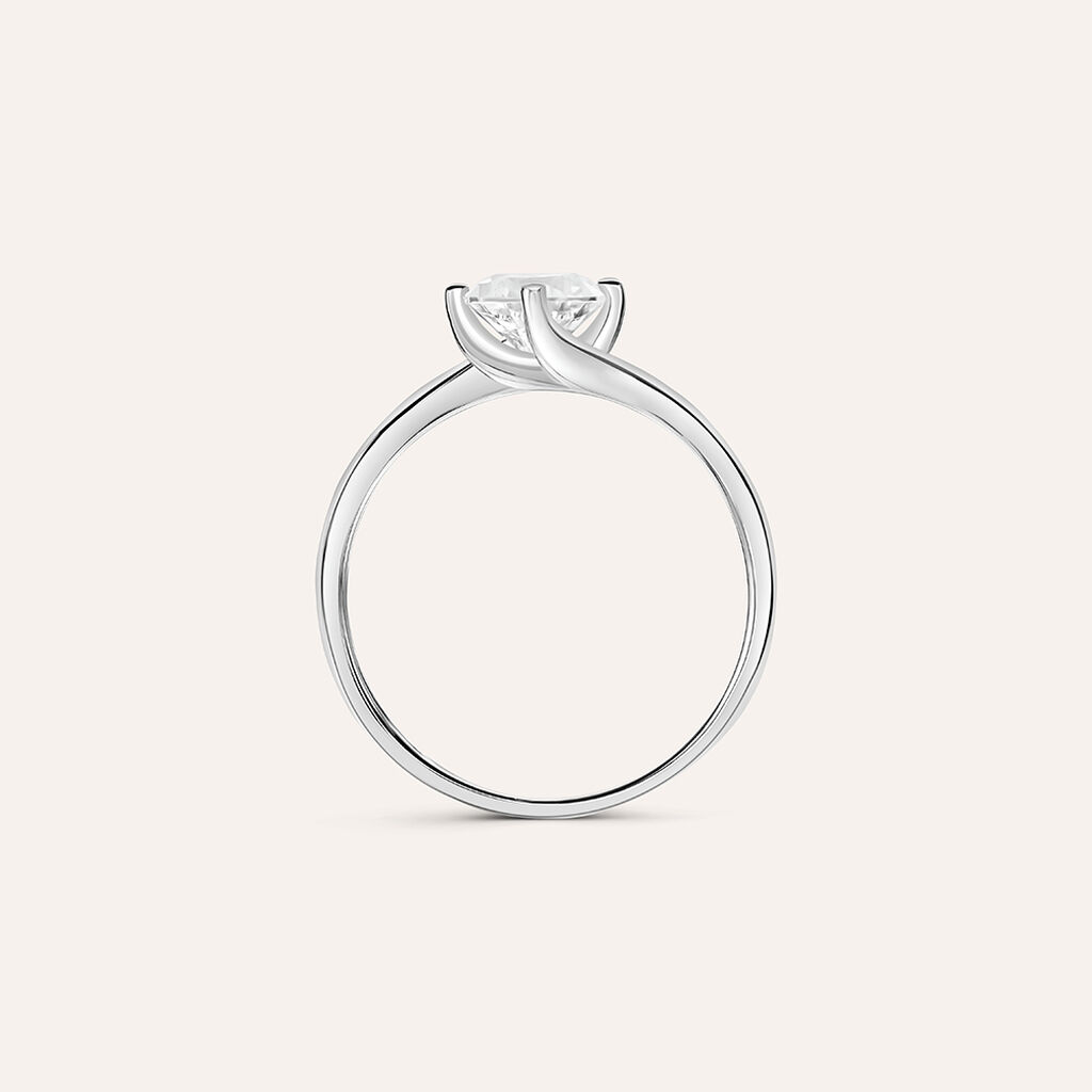 Anello Solitario Claire Oro Bianco Cubic Zirconia - Anelli con Pietre Donna | Stroili