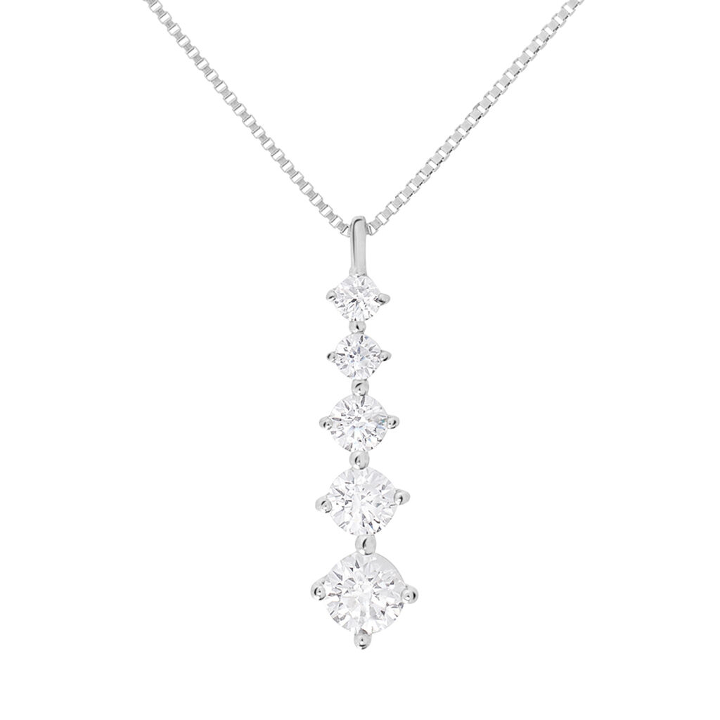 Collana Claire Oro Bianco Cubic Zirconia - Collane Donna | Stroili