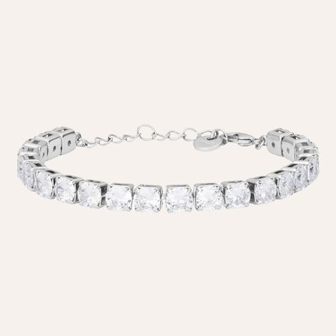 Bracciale Tennis Romantic Shine Metallo Cristallo - Bracciali Tennis Donna | Stroili