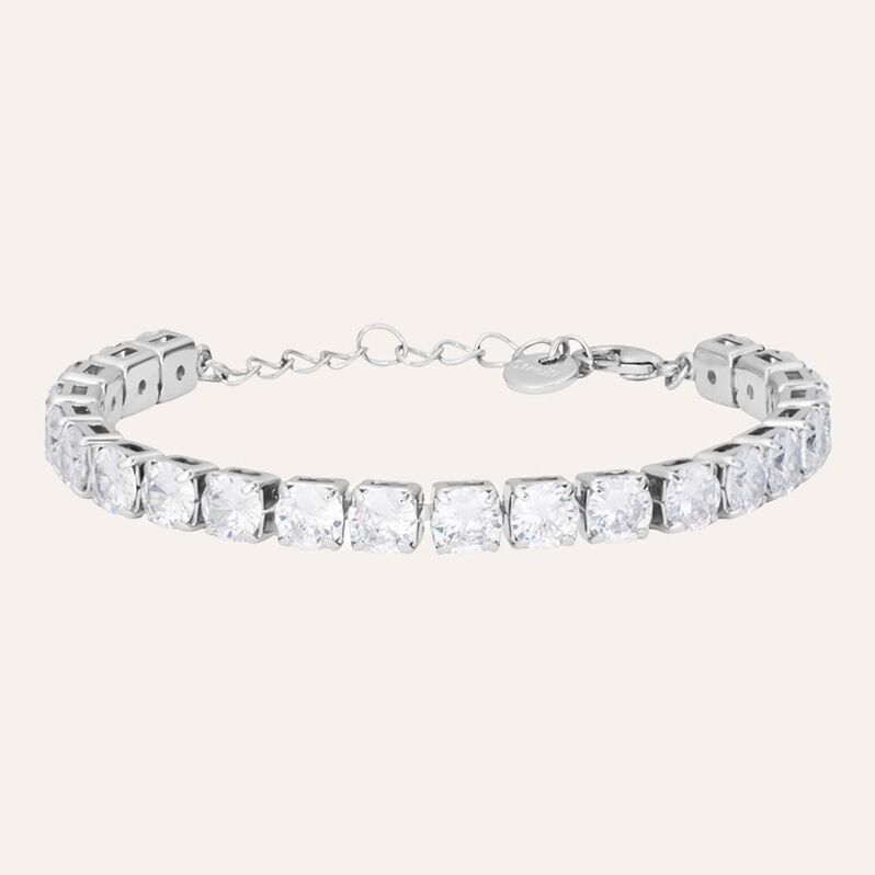 Bracciale Tennis Romantic Shine Metallo Cristallo - Bracciali Tennis Donna | Stroili