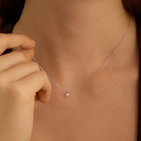 Collana Punto Luce Grace Oro Bianco Diamante - Collane Punto Luce Donna | Stroili