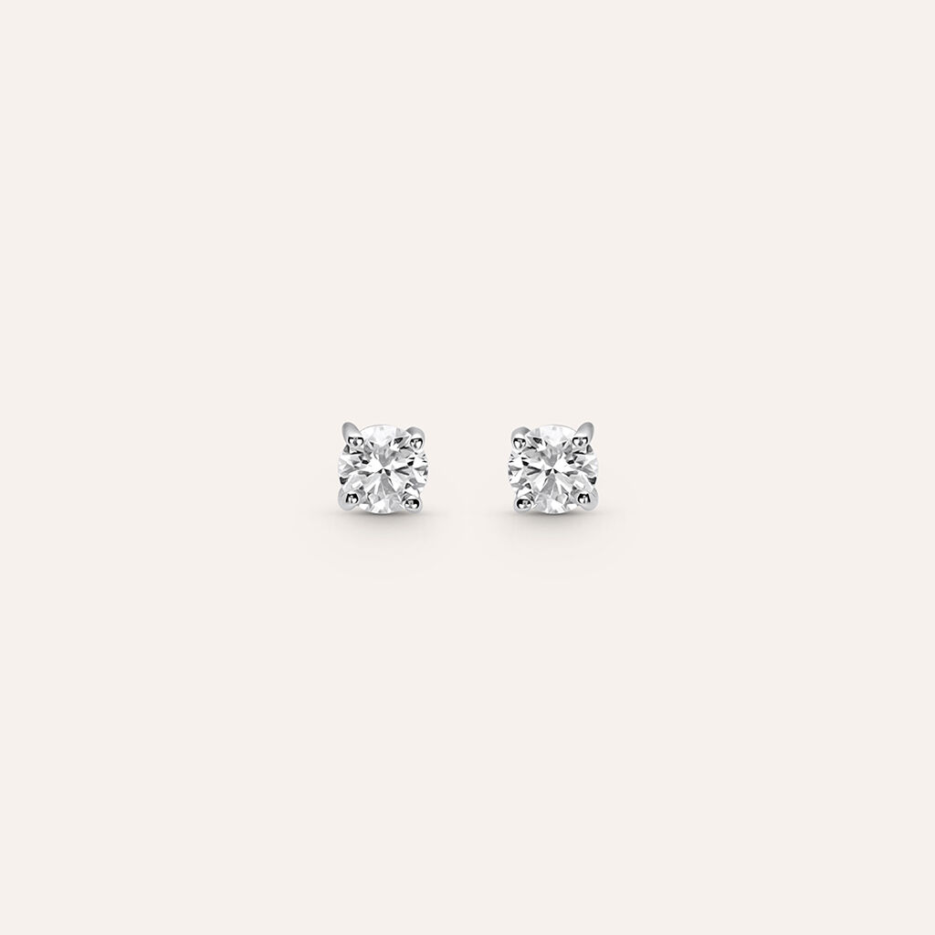 Orecchini Lobo Punto Luce Firmamenti Oro Bianco Diamante - Orecchini a Lobo Donna | Stroili