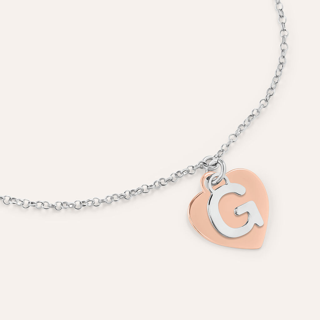 Bracciale Silver Collection Argento Bicolore Bianco / Rosa