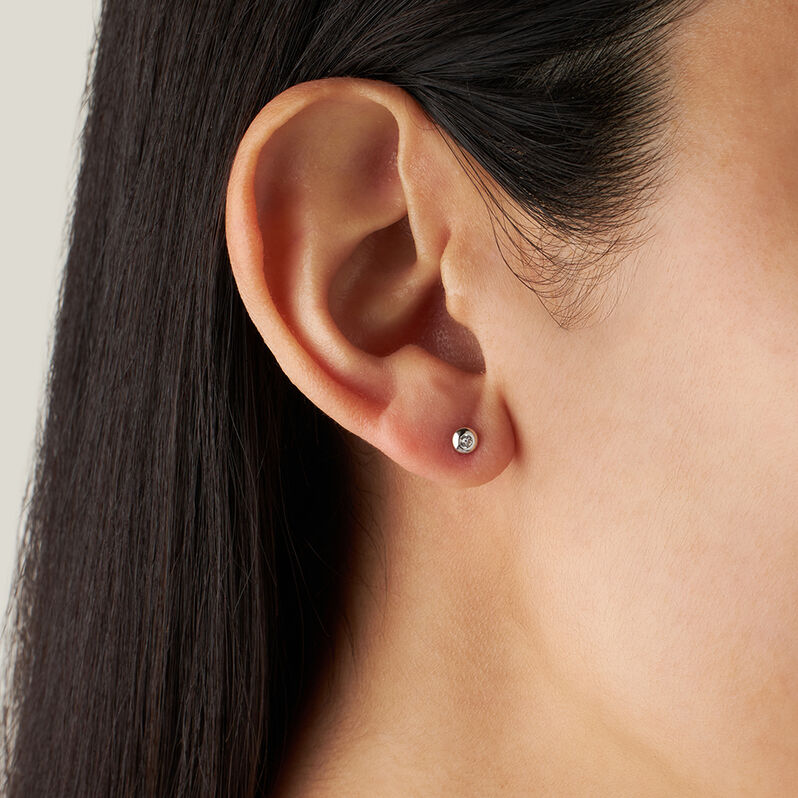 Orecchini Lobo Punto Luce Silver Elegance Argento Rodiato Cubic Zirconia - Orecchini a Lobo Donna | Stroili