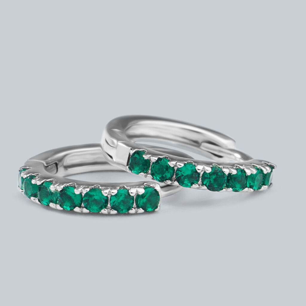 Orecchini A Cerchio Silver Rainbow Argento Rodiato Cubic Zirconia - Orecchini a Cerchio Donna | Stroili